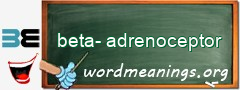 WordMeaning blackboard for beta-adrenoceptor